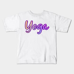 Colorful Purple Yoga Design Kids T-Shirt